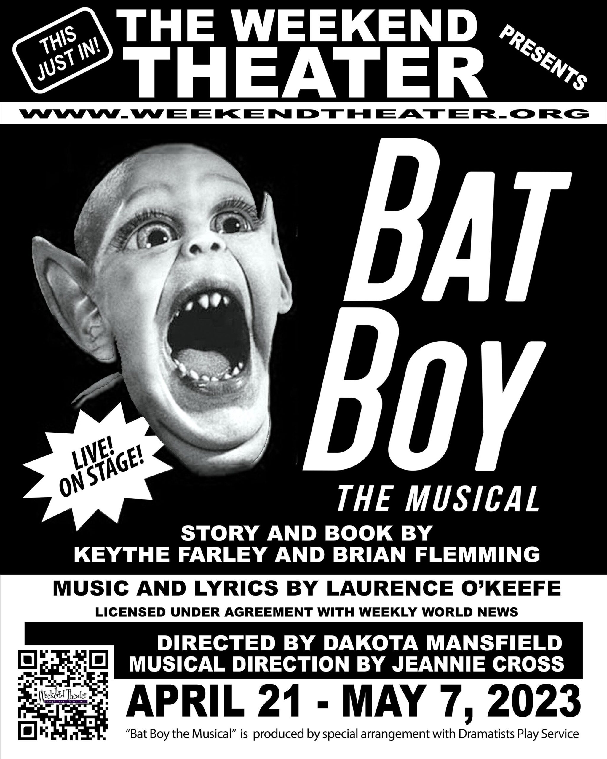CAST ANNOUNCEMENT FOR BATBOY! THE MUSICAL