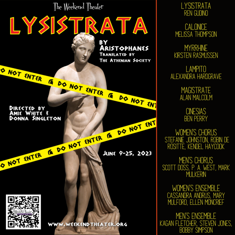 Lysistrata opens at The Weekend Theater this Friday!