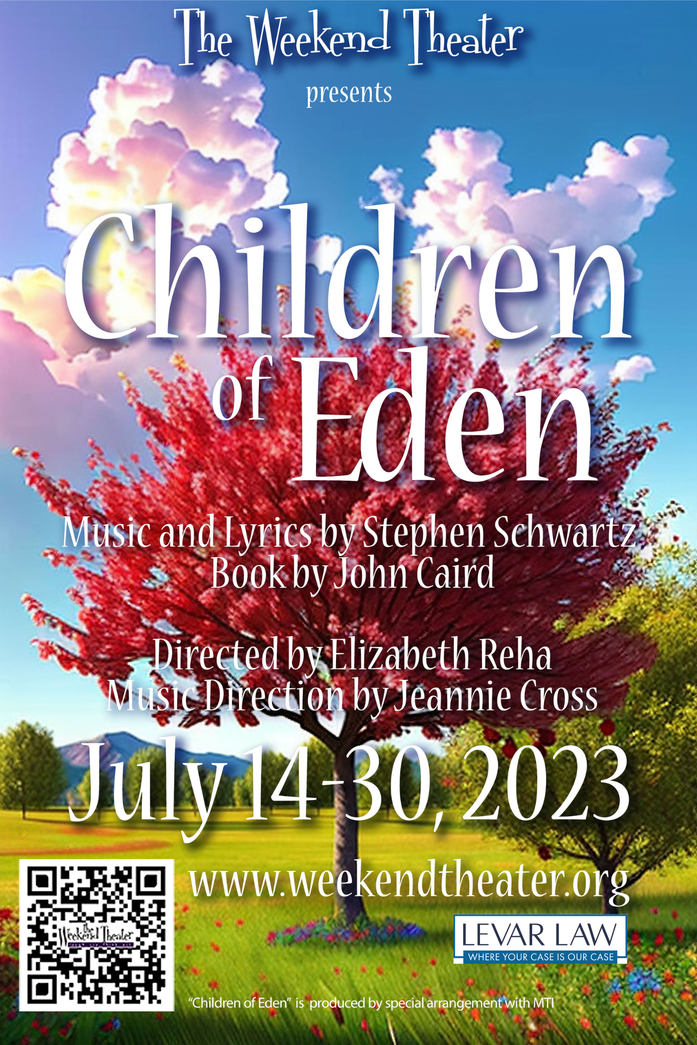 Announcing the Cast of Children of Eden at The Weekend Theater